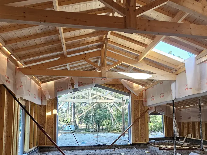 Chantier d'extension bois